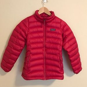 Patagonia Down Jacket - Girls - Size L/12 - Bright/Dark Pink